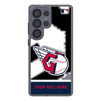 Cleveland Guardians Endzone Design Galaxy Clear Phone Case