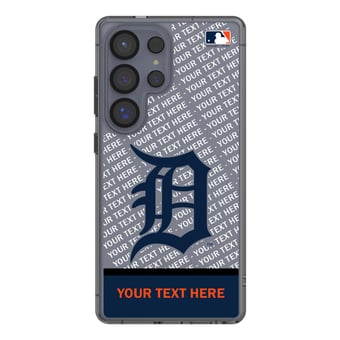 Detroit Tigers Endzone Design Galaxy Clear Phone Case
