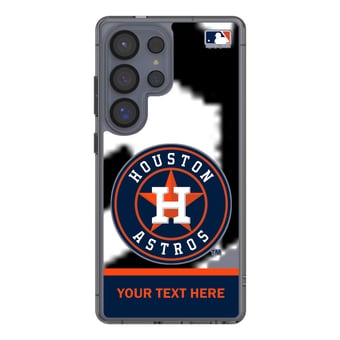 Houston Astros Endzone Design Galaxy Clear Phone Case