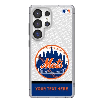 New York Mets Endzone Design Galaxy Clear Phone Case