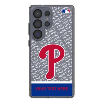 Philadelphia Phillies Endzone Design Galaxy Clear Phone Case