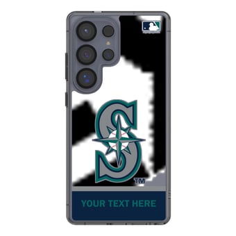 Seattle Mariners Endzone Design Galaxy Clear Phone Case