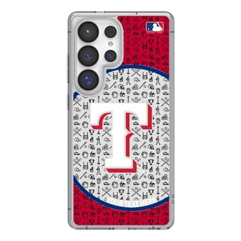 Texas Rangers Circle Design Galaxy Clear Phone Case