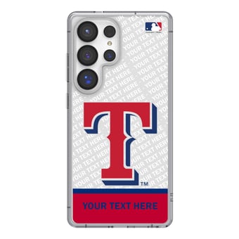 Texas Rangers Endzone Design Galaxy Clear Phone Case