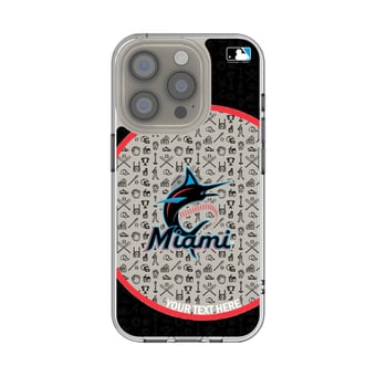 Miami Marlins Circle Design iPhone Clear Case