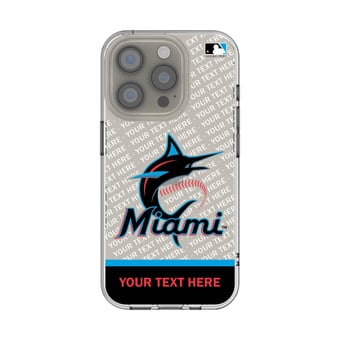 Miami Marlins Endzone Design iPhone Clear Case