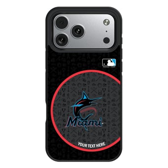 Keyscaper Miami Marlins Personalized Bump Case with 8.2ft Drop Protection