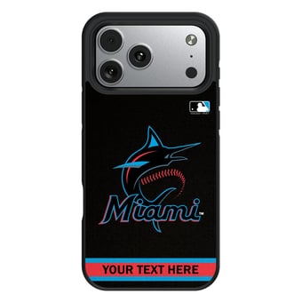 Keyscaper Miami Marlins Personalized Bump Case with 8.2ft Drop Protection