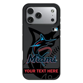 Keyscaper Miami Marlins Personalized Bump Case with 8.2ft Drop Protection
