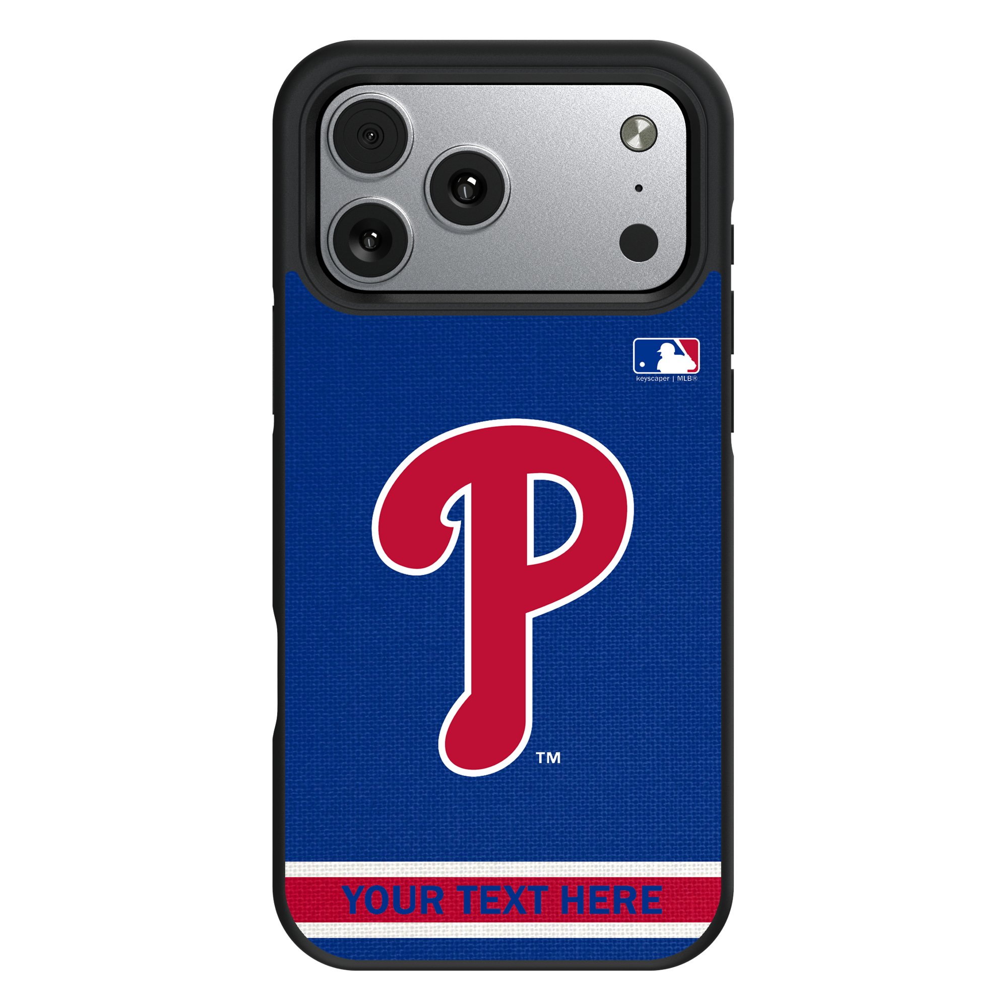 Keyscaper Philadelphia Phillies Personalized Bump Case with 8.2ft Drop Protection