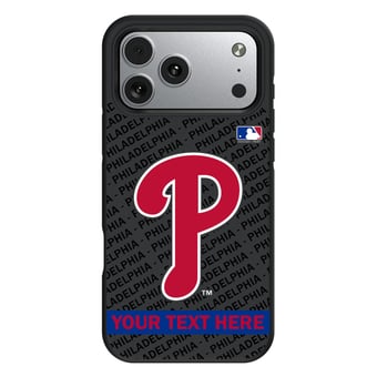 Keyscaper Philadelphia Phillies Personalized Bump Case with 8.2ft Drop Protection