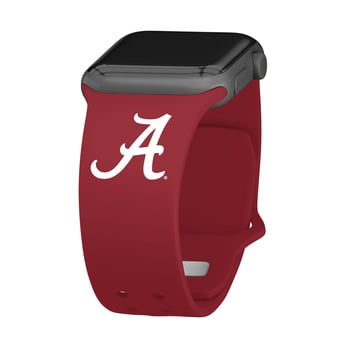 Crimson Alabama Crimson Tide Logo Design Silicone Apple Watch Band