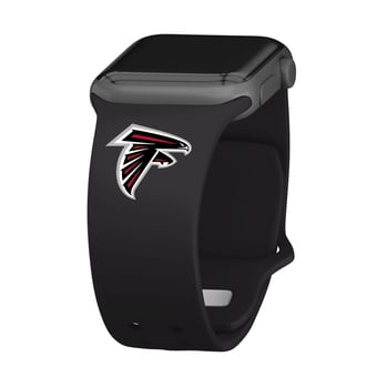 Black Atlanta Falcons Logo Silicone Apple Watch Band