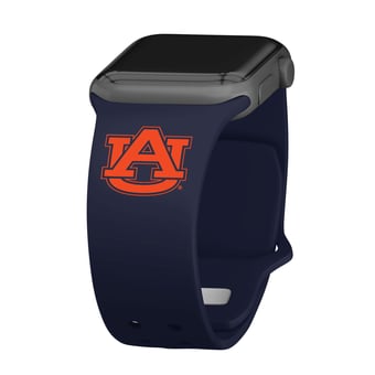 Navy Auburn Tigers Logo Silicone Apple Watch Band