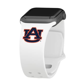 White Auburn Tigers Logo Silicone Apple Watch Band