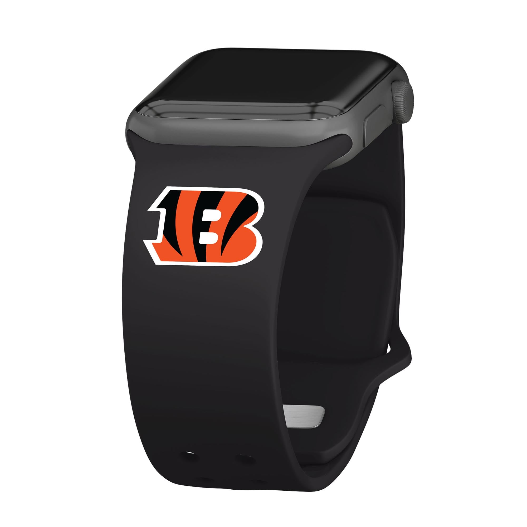Black Cincinnati Bengals Logo Silicone Apple Watch Band Black Cincinnati Bengals Logo Silicone Apple Watch Band