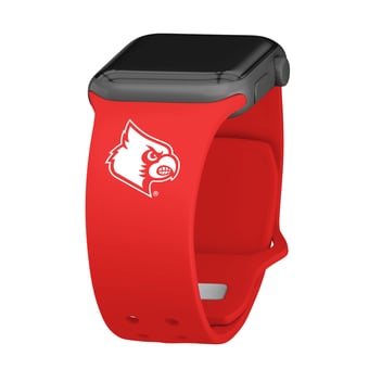 Red Louisville Cardinals Logo Silicone Apple Watch Band