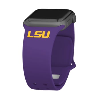 Purple LSU Tigers Logo Silicone Apple Watch Band
