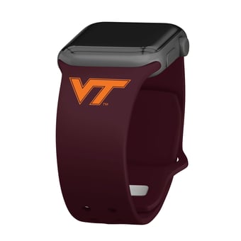 Maroon Virginia Tech Hokies Logo Silicone Apple Watch Band