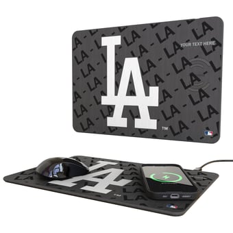 Keyscaper Los Angeles Dodgers Personalized 15W Fast Wireless Charger and Mouse Pad