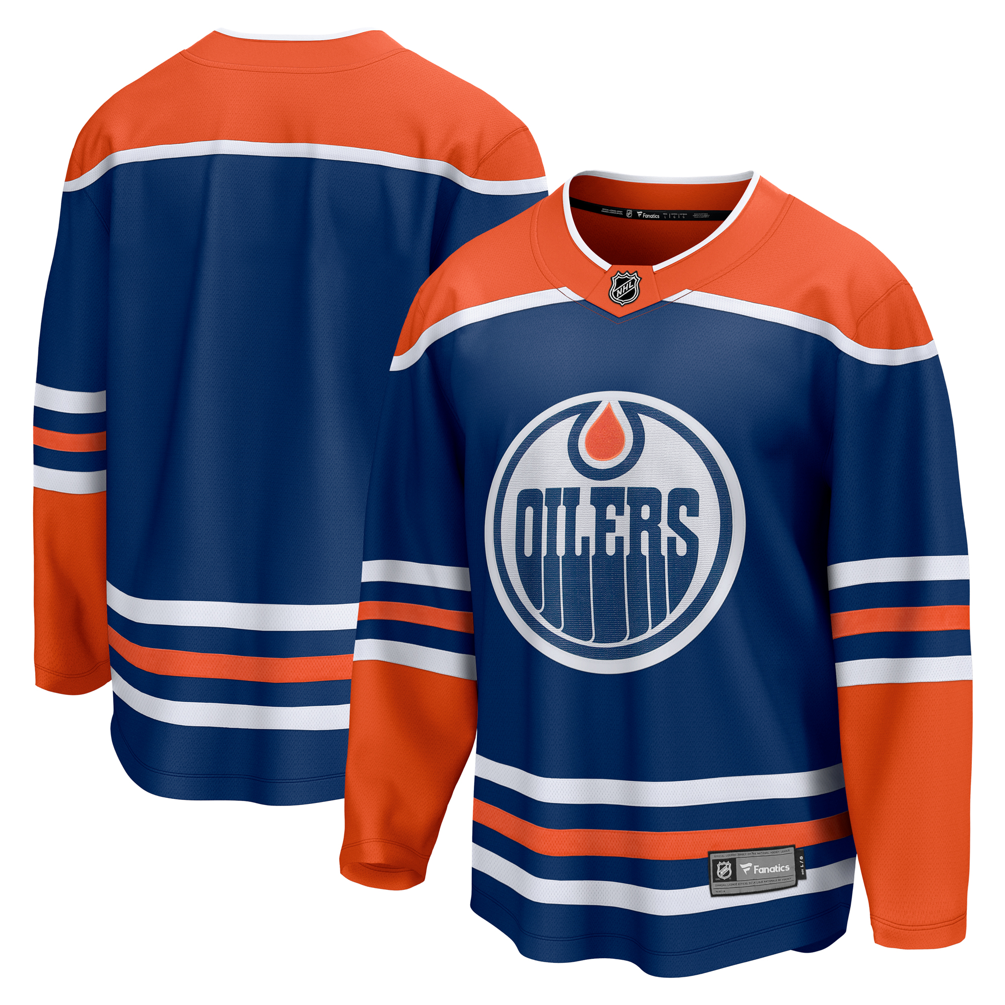 Men's Fanatics Royal Edmonton Oilers Home Breakaway Jersey