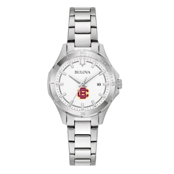 Women's Bulova Silver Bethune-Cookman Wildcats Stainless Steel Sport Classic Watch