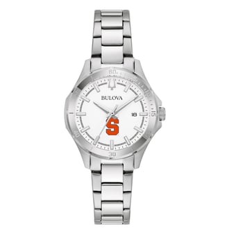Women's Bulova Silver Syracuse Orange Stainless Steel Classic Sport Watch