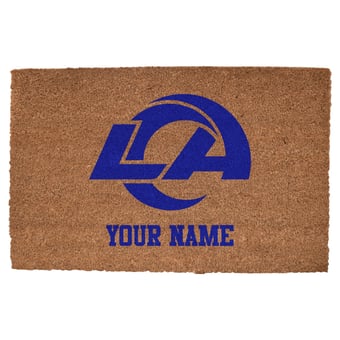 Los Angeles Rams 19.5'' x 29.5'' Personalized Door Mat