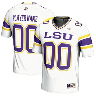 Men's GameDay Greats White LSU Tigers NIL Pick-A-Player Football Jersey