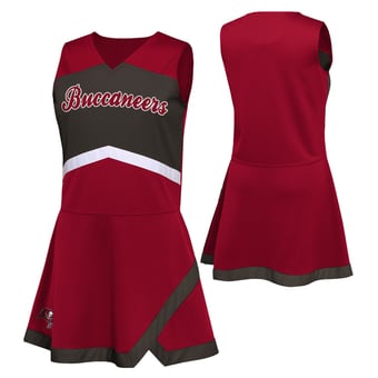 Girls Preschool Red Tampa Bay Buccaneers Two-Piece Cheer Captain Jumper Dress with Bloomers Set