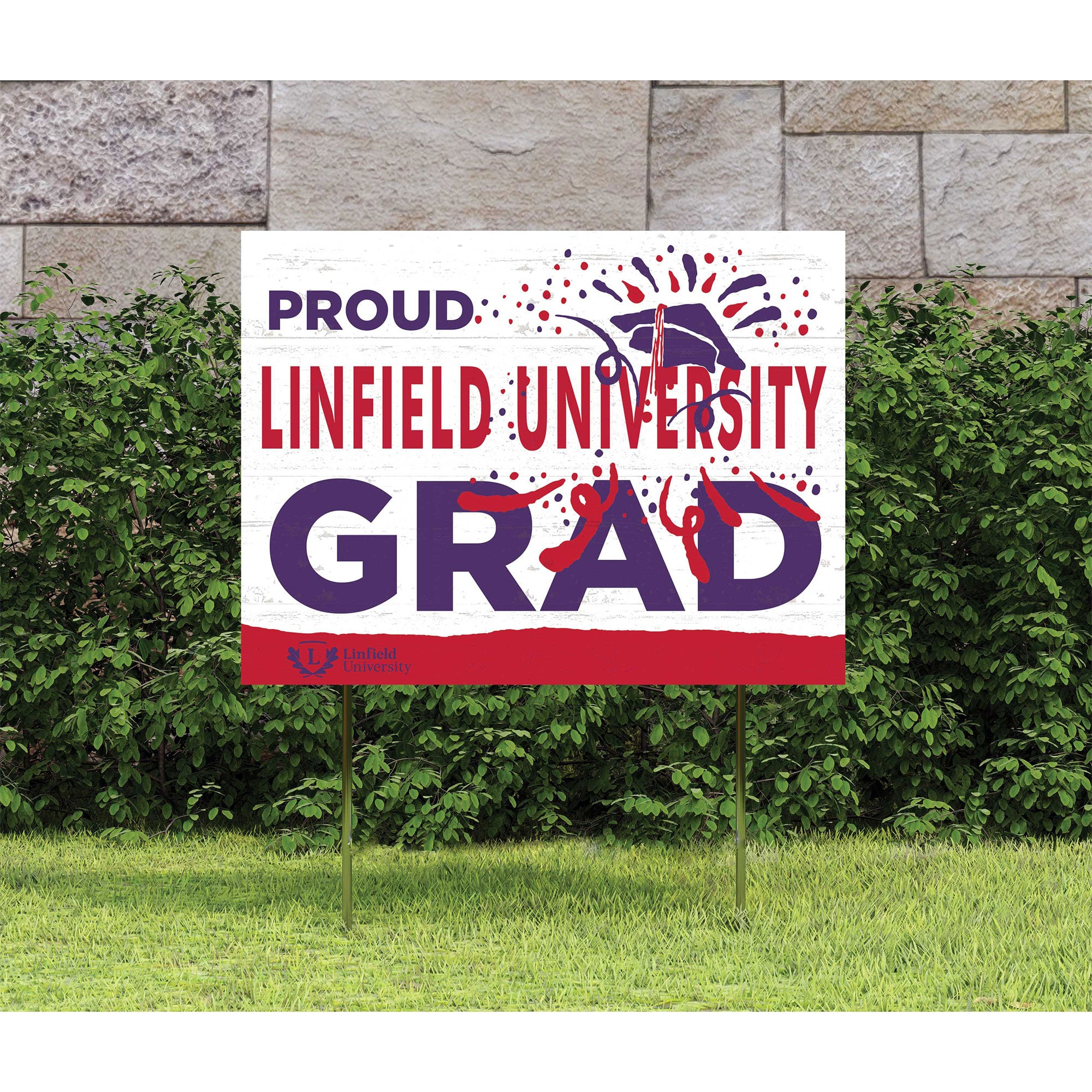 Linfield Wildcats 18'' x 24'' Proud Graduate Yard Sign