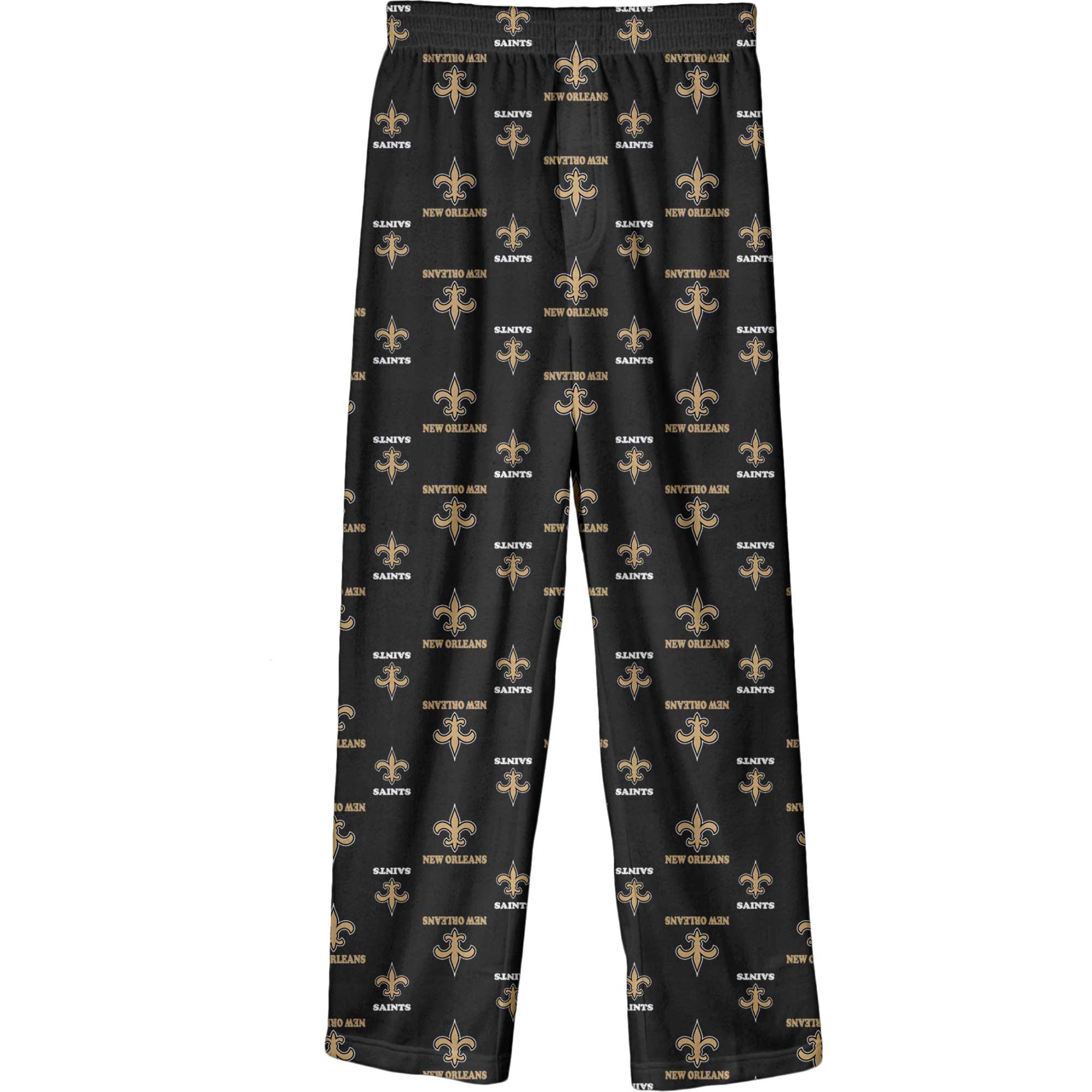 Youth Outerstuff Black New Orleans Saints Printed Pajama Pants