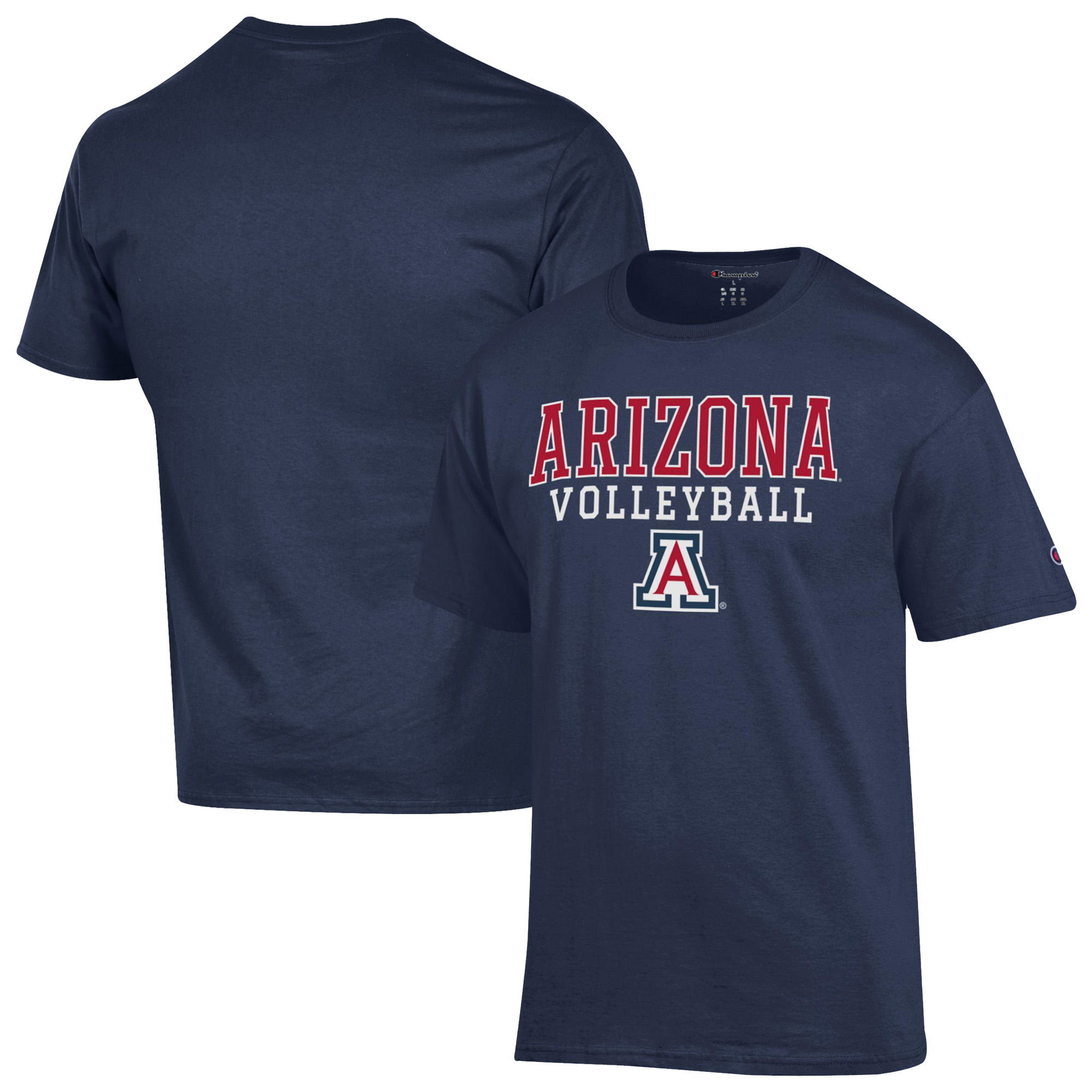 Men’s Champion Navy Arizona Wildcats Stack Logo Volleyball Powerblend T-Shirt Men’s Champion Navy Arizona Wildcats Stack Logo Volleyball Powerblend T-Shirt