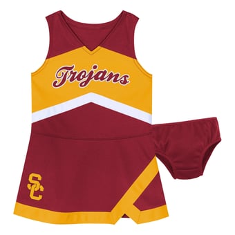 Girls Preschool Outerstuff Cardinal USC Trojans Two-Piece Cheer Captain Jumper Dress & Bloomers Set