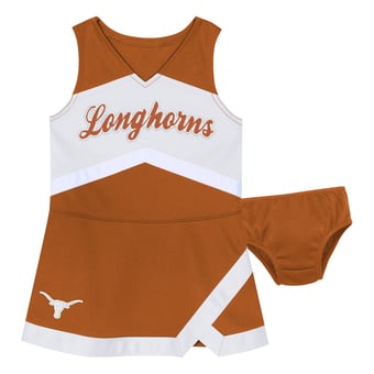 Girls Preschool Outerstuff Texas Orange Texas Longhorns Two-Piece Cheer Captain Jumper Dress & Bloomers Set