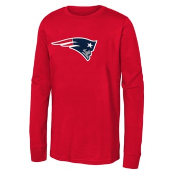 Youth Red New England Patriots Primary Logo Long Sleeve T-Shirt