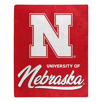 "The Northwest Group  Nebraska Huskers 50"" x 60"" Signature Raschel Plush Throw Blanket"