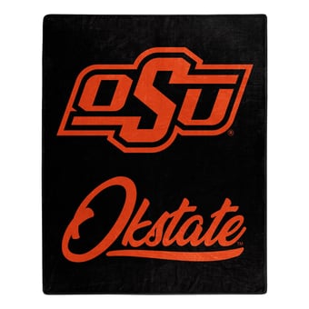"The Northwest Group  Oklahoma State Cowboys 50"" x 60"" Signature Raschel Plush Throw Blanket"