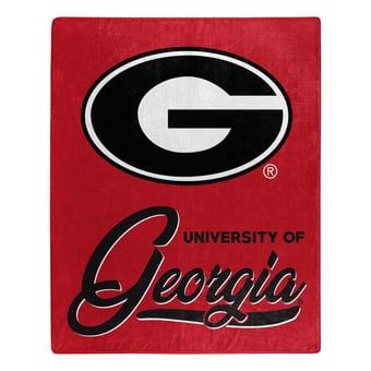 "The Northwest Group  Georgia Bulldogs 50"" x 60"" Signature Raschel Plush Throw Blanket"