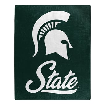 "The Northwest Group  Michigan State Spartans 50"" x 60"" Signature Raschel Plush Throw Blanket"