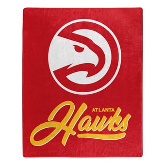 "The Northwest Group  Atlanta Hawks 50"" x 60"" Signature Raschel Plush Throw Blanket"