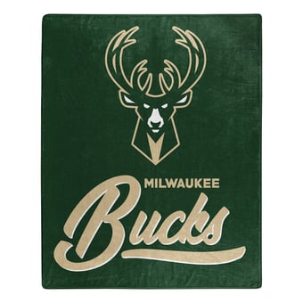"The Northwest Group  Milwaukee Bucks 50"" x 60"" Signature Raschel Plush Throw Blanket"