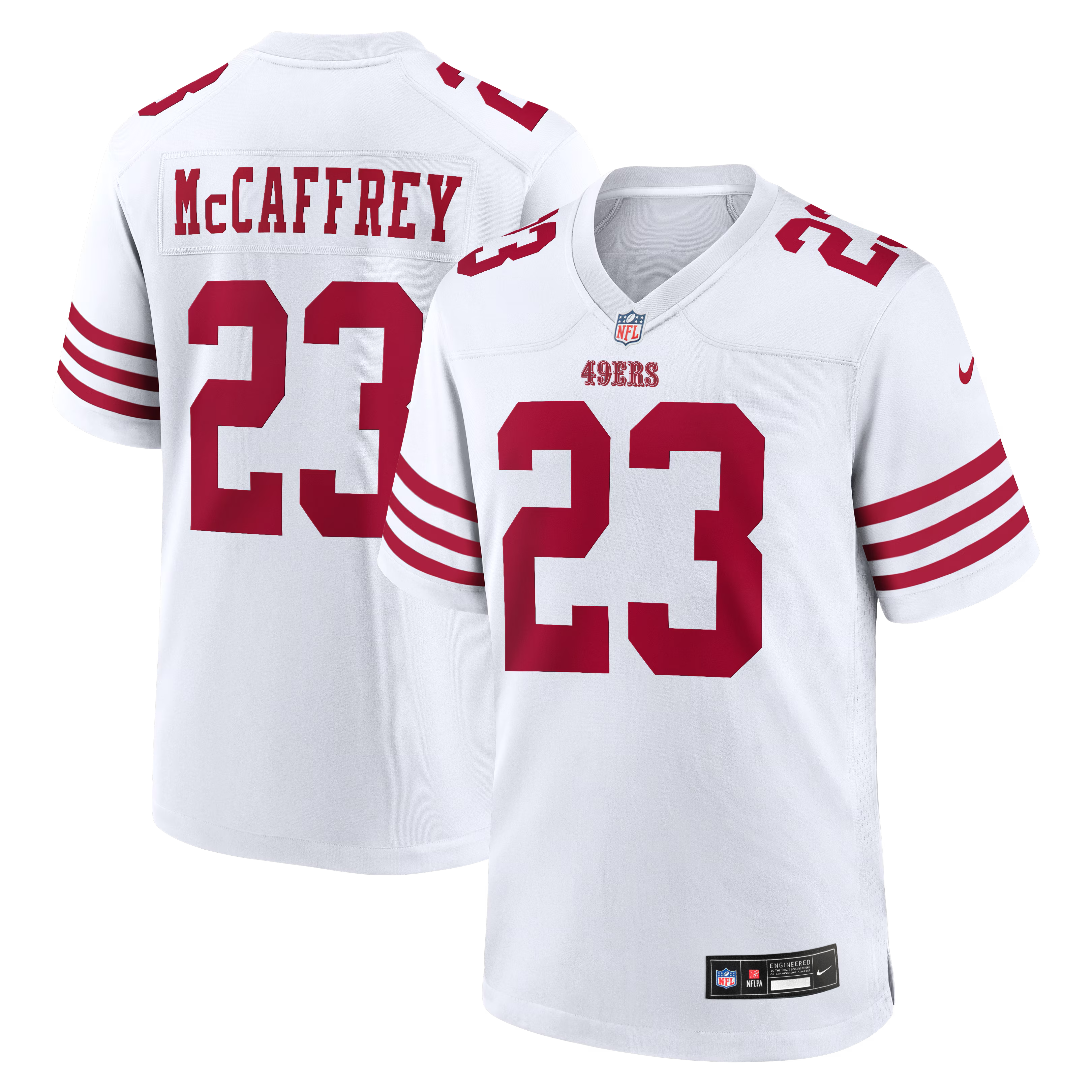 Nike Men's Christian McCaffrey San Francisco 49ers Game Player Jersey - White