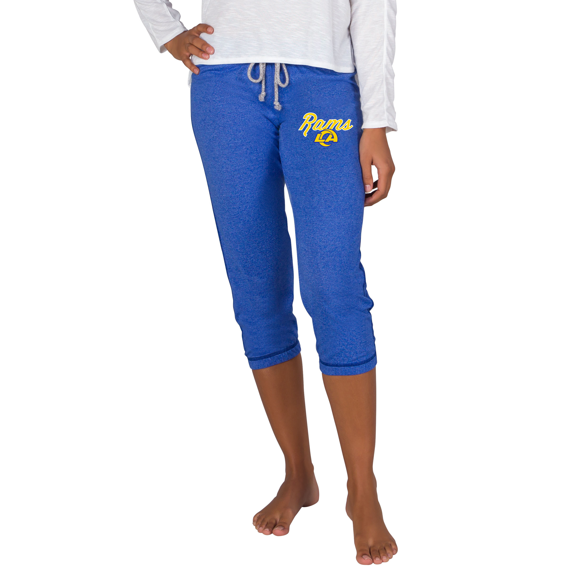 Women's Concepts Sport Royal Los Angeles Rams Quest Knit Capri Pants