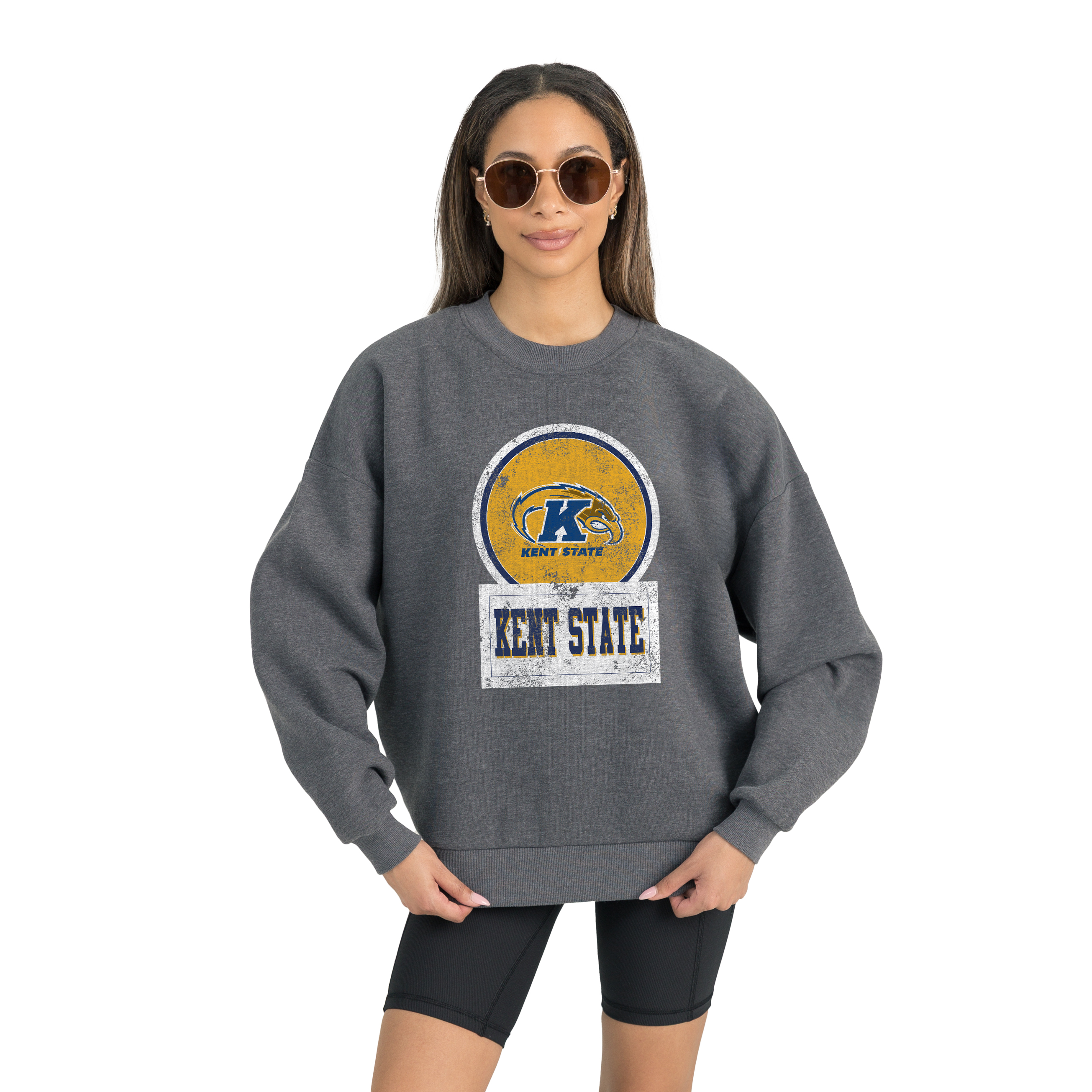 Women’s Gameday Couture Kent State Golden Flashes Charcoal Oversized Drop Shoulder Fleece Drop Pullover Sweatshirt Women’s Gameday Couture Kent State Golden Flashes Charcoal Oversized Drop Shoulder Fleece Drop Pullover Sweatshirt