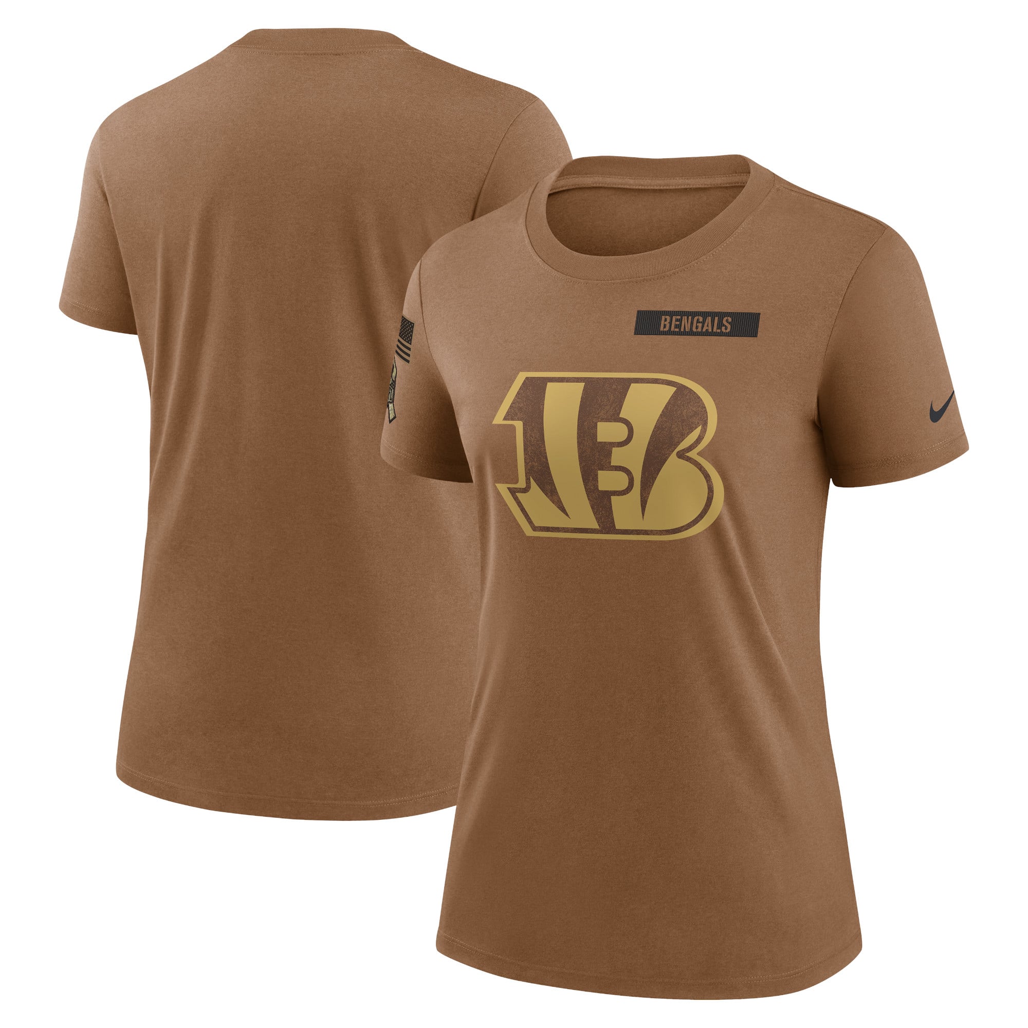 Women’s Nike Brown Cincinnati Bengals Salute To Service Legend Performance T-Shirt Women’s Nike Brown Cincinnati Bengals Salute To Service Legend Performance T-Shirt