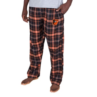 Men's Concepts Sport Black Baltimore Orioles Ultimate Plaid Flannel Pajama Pants