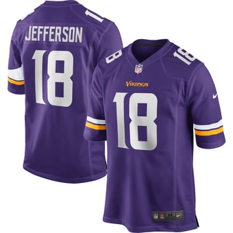 Men's Nike Justin Jefferson Purple Minnesota Vikings Game Jersey