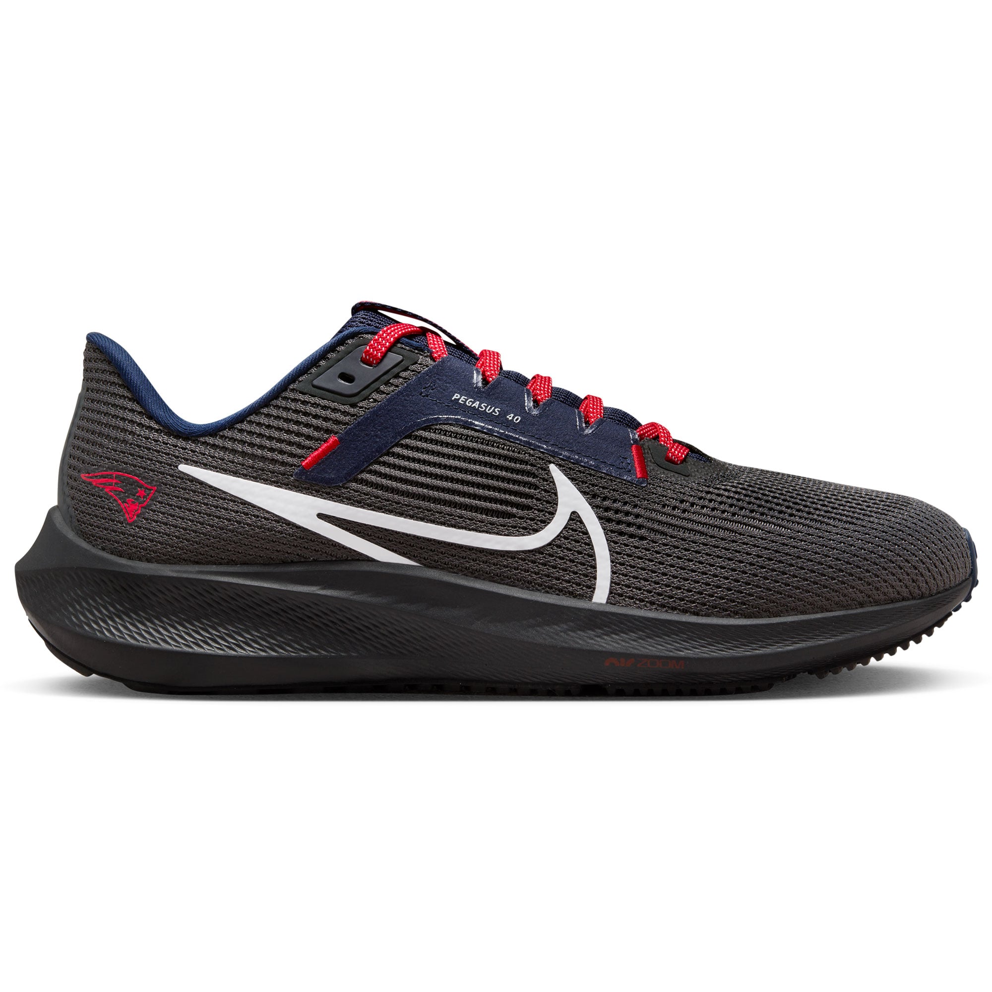 Unisex Nike Anthrazit New England Patriots Zoom Pegasus 40 Laufschuh