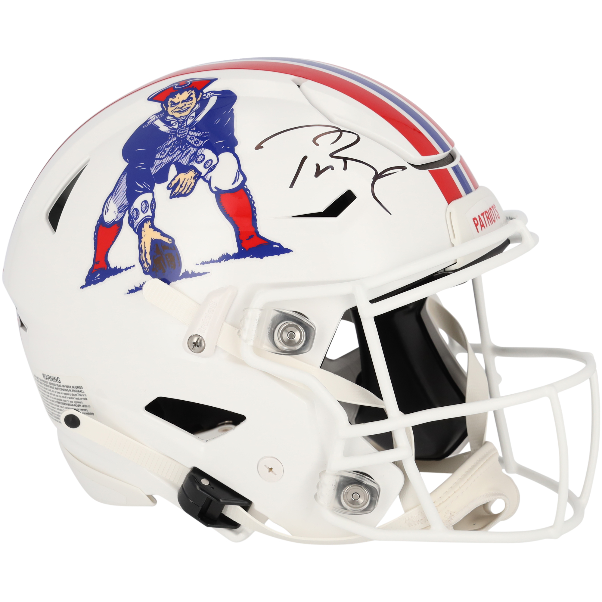 Tom Brady New England Patriots Autographed Riddell 1982-1989 Throwback Speed Flex Authentic Helmet